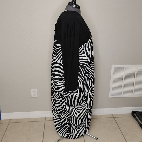 S-DEER Long Sleeve Zebra Pattern Dress – Size XL – New with Tags - Picture 3 of 16
